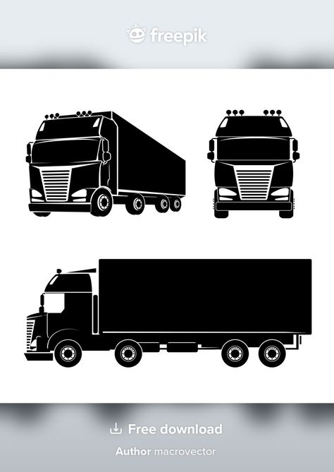 Black silhouette truck logo icon. car an... | Free Vector #Freepik #freevector #car #road #truck #lights Redium Design, Rental Organization, Truck Silhouette, Company Badge, Logistics Logo, Truck Logo, Truck Icon, Aquarius Art, Cricut Svgs