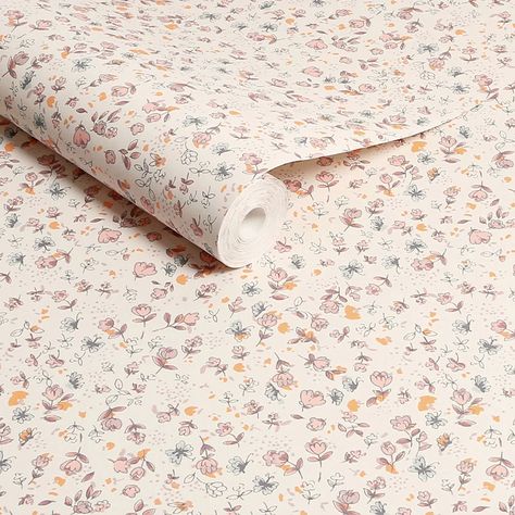 A sweet ditsy floral print with delicately drawn meadow flowers. Ditsy Floral Wallpaper, A4 Wallpaper, Walker Wallpaper, Floral Wallpaper Bedroom, Natural Calm, A Street Prints, Mulberry Home, Jungle Wall, Mini Moderns