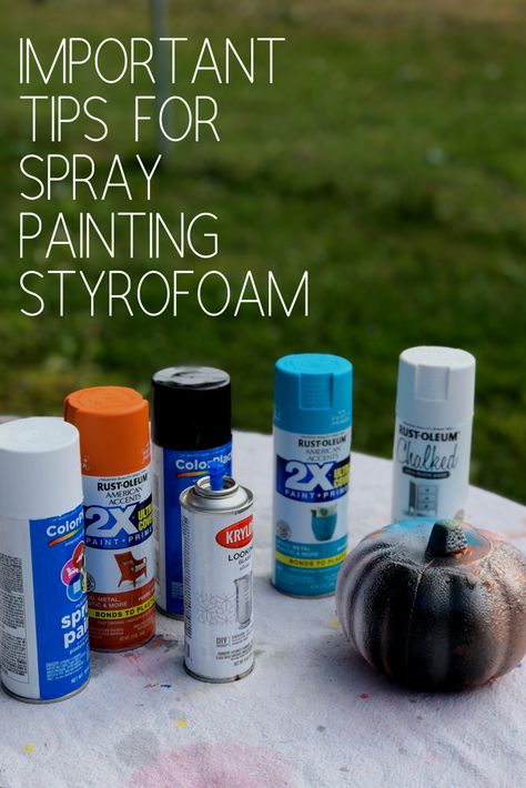 The short answer, yes. But there are certain things you need to know before you grab a can of spray paint and just have at the styrofoam you are trying to makeover. Here are some tips to successfully spray paint on styrofoam. Diy Foam Paint, How To Paint On Styrofoam, Painting Styrofoam Balls, How To Paint Styrofoam Balls, Painting On Styrofoam, Spray Foam Crafts Ideas, Styrofoam Painting, Spray Foam Crafts, How To Paint Styrofoam