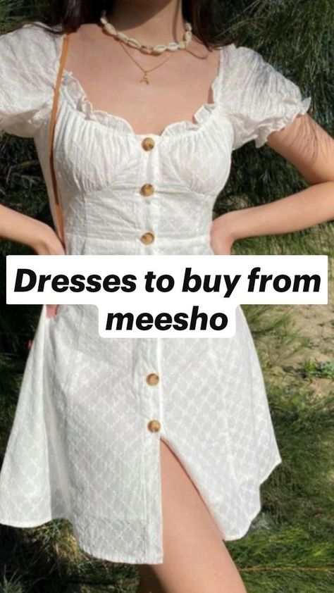 Dresses From Meesho, Dresses To Buy, Smart Casual Women Outfits, Cute Cheap Outfits, Smart Casual Women, Fashion Fails, Casual Outfits For Teens, Korean Casual Outfits