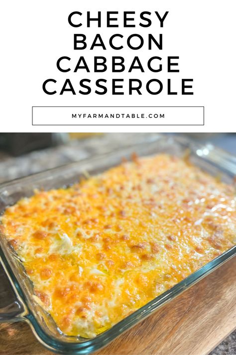 Indulge in the savory goodness of this Keto Friendly Cheesy Bacon Cabbage Casserole. Enjoy a low-carb, high-flavor dish that's perfect for satisfying your comfort food cravings. #KetoRecipes #LowCarbDiet #CasseroleIdeas Keto Cabbage Recipe, Bacon Cabbage, Ham And Cabbage Soup, Cabbage Casserole Recipes, Casserole Keto, Cabbage Soup Recipes, Cabbage And Bacon, Cabbage Casserole, Cheesy Bacon