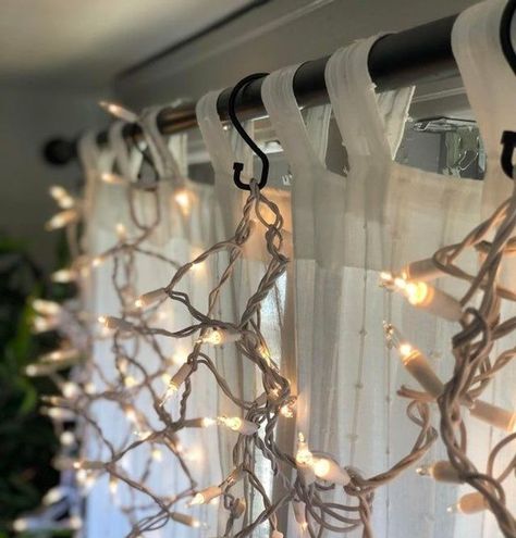 Hanging Christmas Lights, Luxury Background, Shower Curtain Rods, Curtain Lights, Shower Curtain Hooks, Tea Strainer, Diy Curtains, Water Jug, Hanging Curtains