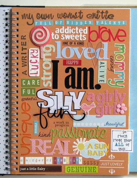 The Crafty Blog Stalker: The Start of a Smash Book, cute pages Smash Book Inspiration, Smash Journal, Round Robin, Dekor Diy, Creative Journal, Scrapbook Journal, Smash Book, Book Ideas, Bullet Journaling