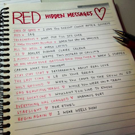 Taylor Swift - Hidden messages in the liner notes The Truth About Love, Swift Facts, Taylor Lyrics, Taylor Swift Facts, Hidden Messages, Taylor Swift Red, Red Taylor, Taylor Swift Songs, Taylor Swift Lyrics