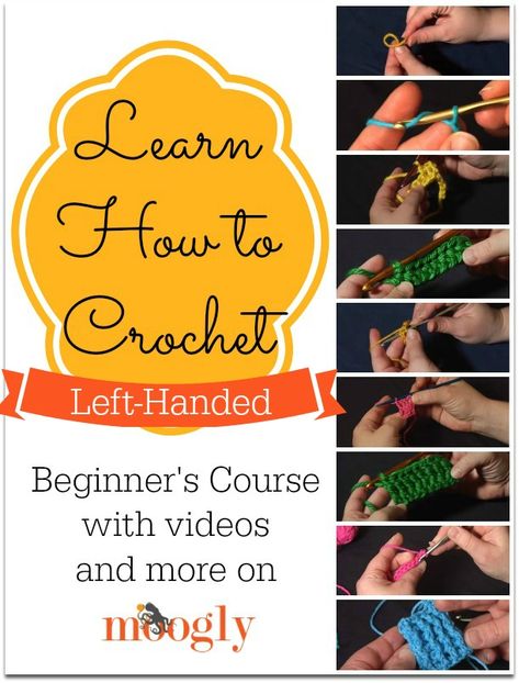 Crochet Vs Knit, Left Handed Crochet, Beginning Crochet, Beginner Crochet Tutorial, Beginners Crochet, Beginner Knitting Projects, Learn How To Crochet, Crochet Stitches For Beginners, Crochet Videos Tutorials