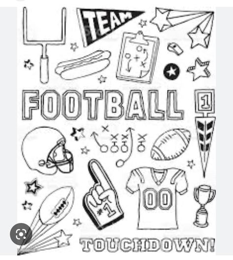 Football Doodles, American Football Quotes, Football Player Drawing, American Football Ball, American Football Uniform, Doodle Page, Football Tattoo, Football Drawing, Football Diy