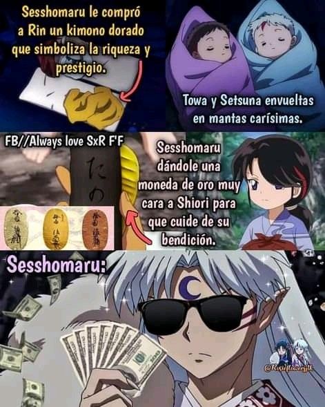 Inuyasha Memes, Inuyasha Funny, Rin And Sesshomaru, Seshomaru Y Rin, Inuyasha And Sesshomaru, Inuyasha Fan Art, Inu Yasha, Sasuke X Naruto, Captain Tsubasa