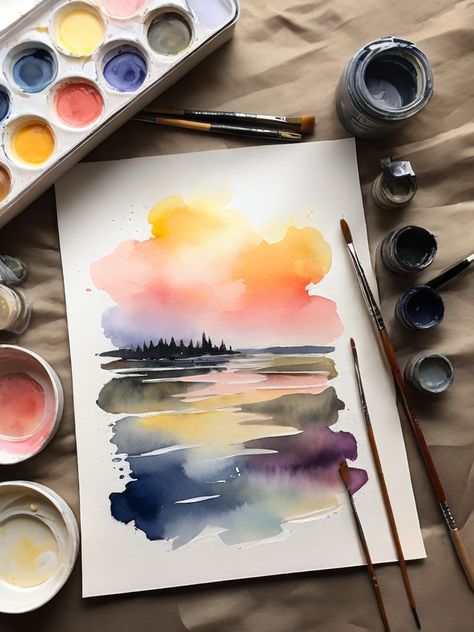 How to Use Watercolor Paint: A Guide for Beginners - Watercolour Workshop Watercolour Art Beginners, Watercolour Painting For Beginners, Beginners Watercolour, Watercolour Wash, Watercolor Painting For Beginners, Watercolour Techniques, Watercolor Instruction, Rose Sketch, Watercolor Supplies