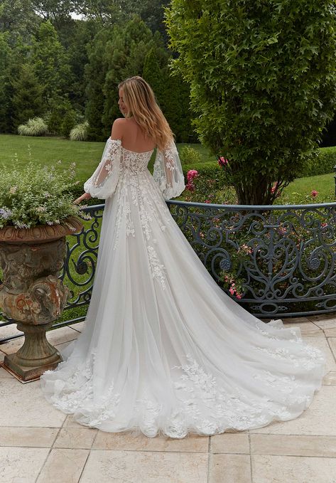 Paulette Wedding Dress Wedding Dresses Aline Off The Shoulder, Wedding Dresses Lace Aesthetic, Wedding Dresses Of The Shoulder, Wedding Dresses Flowery Lace, Wedding Dresses Fluffy Sleeves, Fairytale Wedding Dress Sleeves, Wedding Dresses Cold Shoulder, A Line Wedding Dress Western, Long Floral Wedding Dress