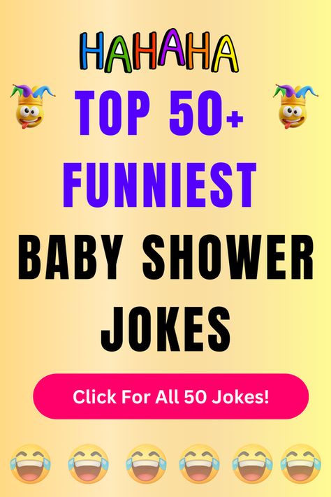 Check Out The Top 50+ Funny Baby Shower Jokes And Puns. Click For All 50+ Hilarious Baby Shower Jokes! Funny Baby Shower Cards, Funny Baby Shower Themes, Baby Shower Notes, Baby Shower Quotes, Pregnancy Jokes, Funny Baby Jokes, Jokes And Puns, Baby Jokes, Funny New