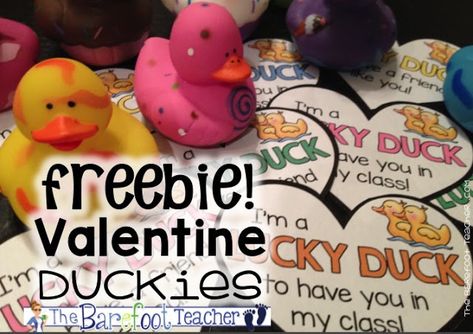 Lucky Ducks Valentines FREEBIE! Duck Valentine, Lucky Ducks, Student Valentines, Lucky Ducky, Mother's Day Activities, Valentines Gift Tags, Easter Activities For Kids, Happy Hearts Day, Lucky Duck