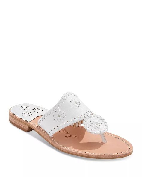 Women's Jacks Whipstitch Slip On Thong Slide Sandals | Bloomingdale's (US) Jack Rogers Sandals, Outfit Plan, Sandals White, White Sandals, Jack Rogers, Summer Shoes, Summer Outfit, Slide Sandals, Shoes Sandals