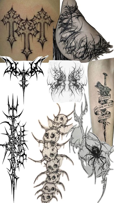 Tattoo Vision Board, Cybersigilism Tattoo, Funky Tattoos, Sigil Tattoo, Creepy Tattoos, Tattoo Style Drawings, Discreet Tattoos, Funny Tattoos, Dark Tattoo