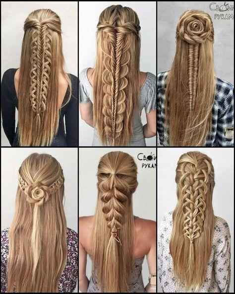 Elvish Hairstyles, Viking Hairstyle, Hairstyle Braids, Medieval Hairstyles, Hair Braid Videos, Trendy Hairstyle, Wedding Hair Inspiration, Girls Hairstyles Braids, Braided Hairstyles Easy