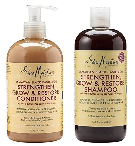 Hair Growth Shampoo And Conditioner, Black Hair Products, Natural Hair Growth Products, Shea Moisture Shampoo, Castor Oil Shampoo, Dry Natural Hair, Hair Growth Products, Good Shampoo And Conditioner, Shampoo And Conditioner Set