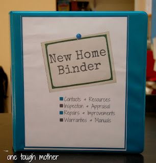 New Home Binder with FREE Printables by One Tough Mother - organize your move, and wrangle all of your home improvement receipts, warranties, etc. New Home Binder, Buying First Home, New Home Checklist, Home Binder, Fit Woman, Home Management Binder, Saving Grace, Interior Minimalista, Big Move