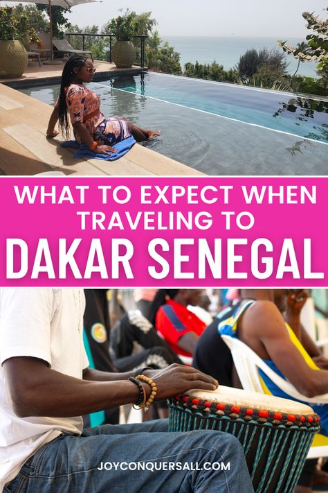 Heading to Dakar Senegal? Save this pin to know all the info and tips for your Dakar Senegal trip! Dakar Senegal Travel, Senegal Vacation, Travel Aesthetic Africa, Aesthetic Africa, Senegal Travel, Africa Travel Beautiful Places, Travel Packing Ideas, All About Africa, Travel To Africa