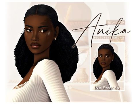 Anika Hair | Patreon Afro Hair Sims 4 Cc, Sims 4 Afro Hair, Sims 4 Curly Hair, Sims 4 Black Hair, Free Sims 4, Sims 4 Mm Cc, Sims 4 Expansions, Sims 4 Mm, Sims 4 Characters