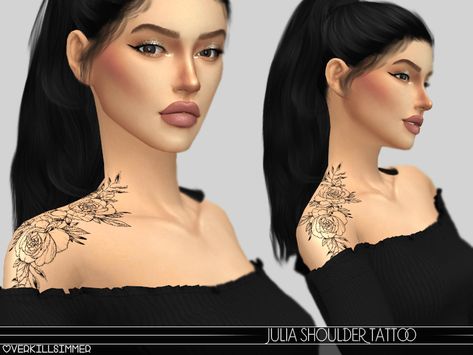 Sims 4 Tattoos, The Sims 4 Skin, The Sims 4 Pc, Pelo Sims, Free Sims 4, Sims 4 Cc Skin, Sims 4 Cc Folder, Sims 4 Gameplay, Shoulder Tattoos