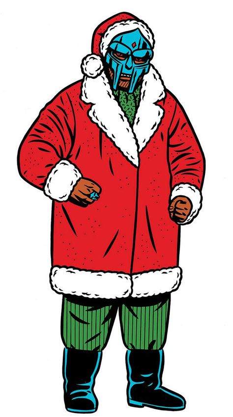 Mf Doom #xmas Hip Hop Classics, Club Poster, Real Hip Hop, Mf Doom, New York Times Magazine, Black Santa, Hip Hop Art, How To Make Comics, Hip Hop Culture