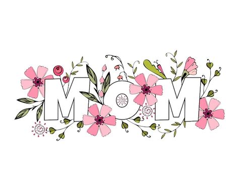 Mom Letters With Flowers, Mothers Day Flower Drawing, Mom Doodle Art, Cute Drawings For Mom, Mothers Day Doodles, Mother’s Day Drawing, Cute Mothers Day Drawings, Mothers Day Drawing Ideas, Mothers Day Drawings Easy