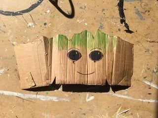 Child’s Cardboard Groot : 8 Steps (with Pictures) - Instructables Groot Costume, Camping Crafts For Kids, Parts Of The Eye, Diy Costumes Kids, I Am Groot, Green Craft, Sharpie Markers, Baby Groot, Costume Diy