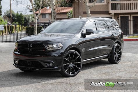 #CarLove #Cars #Rims #Wheels #AudioCityUSA #CarModification Black Dodge Durango, White Suv With Black Rims, 4 Wheel Drive Suv, Durango Rt, 2022 Dodge Durango, Bronco Wheels And Tires, Dodge Suv, Truck Rims And Tires Chevrolet, Black Rims Suv