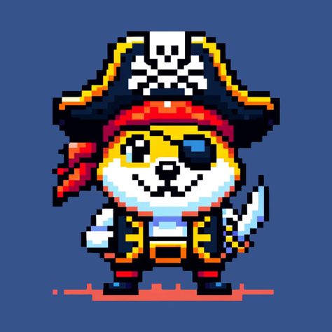 Check out this awesome '8-Bit+Doge+Pirate+-+Crypto+Sea+Adventure' design on @TeePublic! Sea Adventure, Perler Ideas, Adventure Design, Adventure Of The Seas, 8 Bits, Pirate Theme, Geek Chic, 8 Bit, Case Stickers