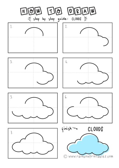 How To Draw A Cloud Easy, How To Draw Clouds Easy, How To Draw A Cloud Step By Step, Cloud Drawing Step By Step, How To Draw Clouds Step By Step, Cloud Drawing Easy, How To Draw A Cloud, Cloud Drawing Tutorial, Cloud Drawing Simple