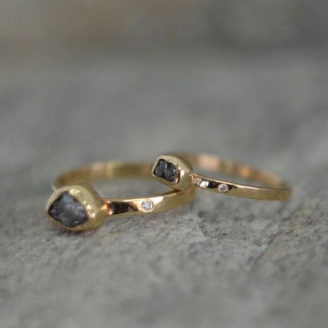 Raw Diamond Engagement Rings Rough Cut Natural, Raw Rings, Rough Stone Jewelry, Raw Stone Engagement Rings, Gem Engagement Rings, Art Clay Silver, Raw Diamond Rings, Raw Diamond Engagement Rings, Ring Inspo