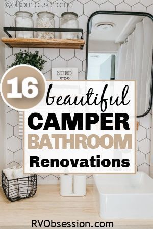 Bohemian Camper Remodel, Road Ranger Camper Remodel, Rv Bathroom Remodel Ideas, Small Trailer Bathroom Ideas, Camper Renovation Bathroom, Trailer Tongue Cover Ideas, Small Camper Bathroom Storage Ideas, Rv Toilet Room Remodel, Cricut Camper Projects