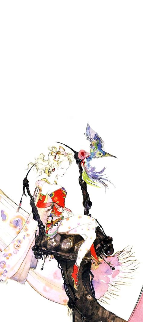 Final Fantasy Amano Art, Yoshitaka Amano Wallpaper, Final Fantasy Yoshitaka Amano, Final Fantasy Art Wallpaper, Final Fantasy Aesthetic Wallpaper, Final Fantasy Wallpaper Iphone, Terra Final Fantasy Vi, Terra Ff6, Yoshitaka Amano Art