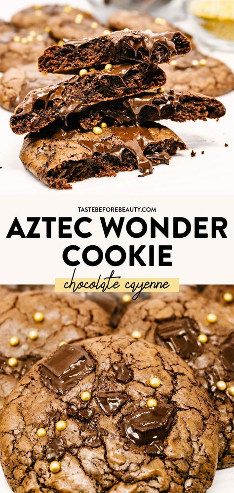 Aztec Chocolate Cookies, Aztec Recipes, Cayenne Cookies, Aztec Cookies, Cayenne Chocolate, Aztec Chocolate, Chocolate Christmas Cookies, Cocoa Cookies, Homemade Tortillas