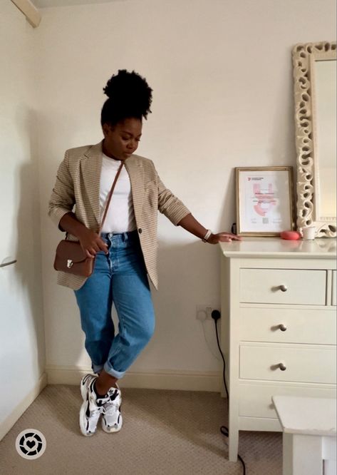 Ngl, I got my outfit inspiration from Pinterest 😝 styling these adidas chunky trainers with jeans, a white tshirt and blazer. Plus my cross body bag I’ve had for centuries and never used 🤦🏾‍♀️ autumn is here friends! #ltkxadidas Follow my shop @ellelinton on the @shop.LTK app to shop this post and get my exclusive app-only content! #liketkit #LTKshoecrush #LTKeurope @shop.ltk https://liketk.it/4lKtS Astir Shoes Outfit, Dad Trainers Outfit, Adidas Astir Outfit, Chunky Trainers Outfit, Astir Shoes, Outfit With Jeans, Trainers Outfit, Chunky Trainers, Shoes Outfit