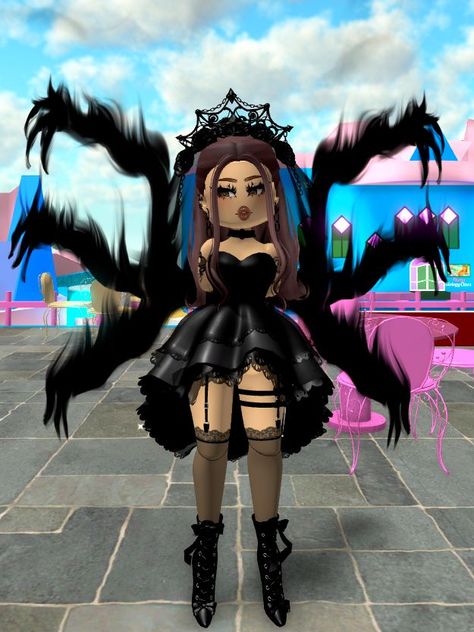 Dark Fairy Outfit, Fairy Outfit, Royal Clothing, Aesthetic Roblox Royale High Outfits, Fairy Clothes, Dark Fairy, Royale High, Roblox Pictures, Outfit Combinations