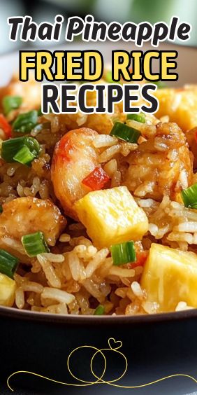 Thai Pineapple Fried Rice Thai Pineapple Fried Rice With Chicken, Pineapple Pork Fried Rice, Hawaiian Fried Rice Recipe, Ham And Pineapple Fried Rice, Thai Fried Rice Recipe Authentic, Lunch Rice Bowls, Pineapple Meals, Pineapple Curry Fried Rice, Pineapple Chicken Fried Rice