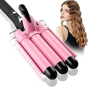 3 Barrel Curling Iron Hair Crimper: Aleath Dual Voltage Three Barrels Hair Waver - 1 inch Curler Wand 3 Barrel Curling Iron Hair, Waves In Hair, 3 Barrel Curling Iron, Barrel Curling Iron, Hair Crimper, Barrel Curls, Hair Waver, Iron Hair, Hair Iron