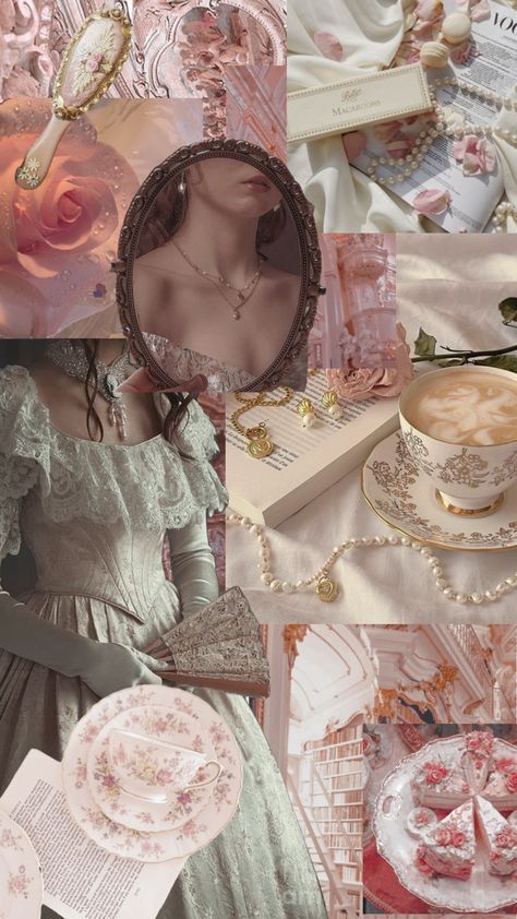 #princess #princesscore #royalcore #pink #pinkaesthetic #roses #tea #library #cake Pink Princess Core Aesthetic, Princess Astethic, Pink Palettes Princess Aesthetic, Pink Royalty Aesthetic Dress, Pink Palates Princess Aesthetic, Pink Fairy Tale Aesthetic, Jo Aesthetic, Queen Behavior, Coquette Board