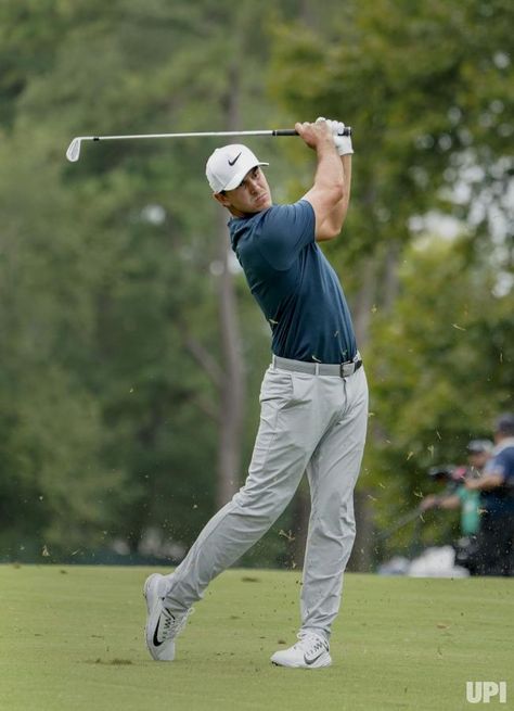 Brooks Koepka hits his second shot on the ninth fairway during the second round of the 2017 PGA Championship at the Quail Hollow Club in… Golfer Photography, Mens Golf Fashion, Golf Photos, Brooks Koepka, Golf Pictures, Golf Pga, Golf Photography, Golf Inspiration, Golf Men