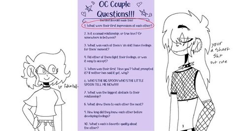 Idk I did this w/ mah crush/gf Oc Couples, Tell Me Now, Couple Questions, In This Moment, Feelings