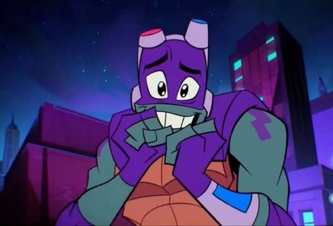 Rottmnt Characters, Rise Donnie, Donnie Rottmnt, Rottmnt Donnie, Tmnt Human, Mestre Splinter, Donatello Tmnt, Turtle Tots, Purple Turtle