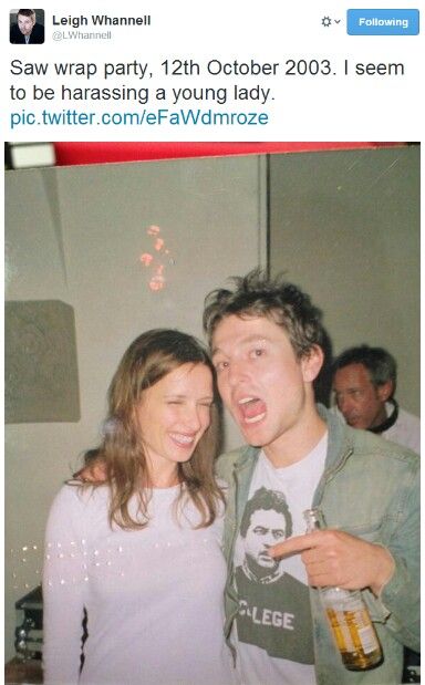 Leigh Whannell and Shawnee Smith at the Saw wrap party Leigh Whannell, Shawnee Smith, The Saw, A Man