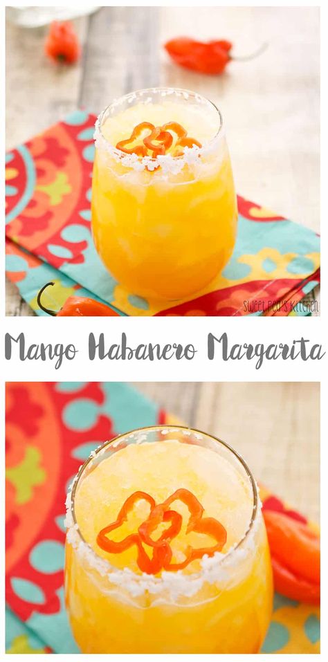 Habanero Margarita, Homemade Sour Mix, Mango Margarita Recipe, Frozen Mango Margarita, Cocktails And Dreams, Habanero Pepper, Try New Foods, Make Drinks, Margarita Day