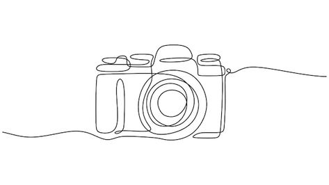 Fine Line Camera Tattoo, One Line Camera Tattoo, Video Camera Drawing, Simple Camera Tattoo Design, Camera Drawing Art Sketches, Camera Line Art, Camera Drawing Simple, Camera Line Drawing, Camera Minimalist Drawing