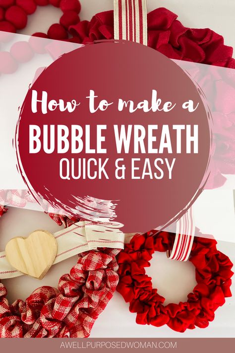 Diy Fourth Of July Wreath, Make A Ribbon Wreath, Burlap Bubble Wreath, Bubble Wreath, Wreath With Ribbon, Deco Mesh Wreaths Tutorials, Burlap Wreath Diy, Mesh Wreath Tutorial, Wire Wreath Forms