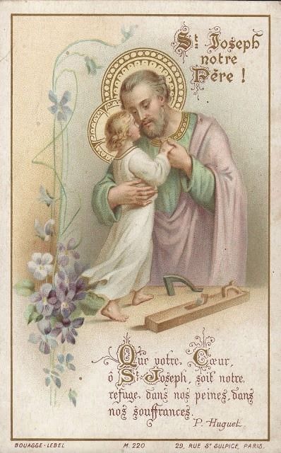 Wednesday is dedicated to St. Joseph... Let your heart O St. Joseph, be our refuge in our sorrows, our suffering Saint Joseph Art, St Jose, Vintage Holy Cards, Catholic Pictures, Religious Pictures, Catholic Images, Blessed Mother Mary, Catholic Prayers, Catholic Art