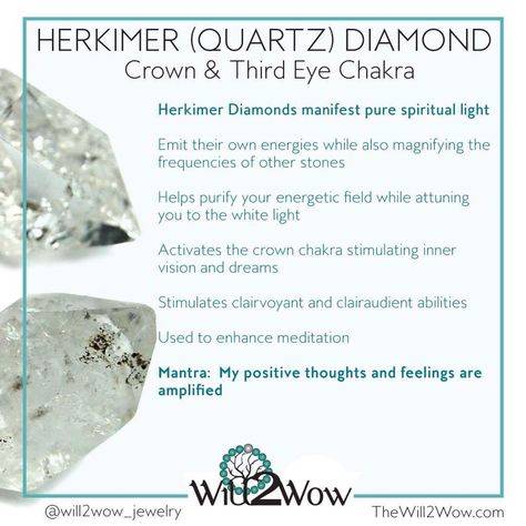 Herkimer Diamond (GOT) Chakras Opening, Spiritual Work, Crystal Uses, Crystals Healing Properties, Pretty Necklace, Gemstone Pendant Necklace, Gemstone Meanings, Crystal Therapy, Crystal Healing Stones