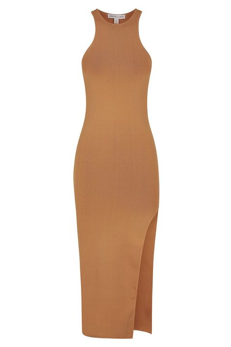 Racer Back Dress, Maxi Dresses Online, Tan Dress, Nude Dress, Wrap Maxi Skirt, Shona Joy, Ruched Midi Dress, Tan Dresses, Maxi Dress Online