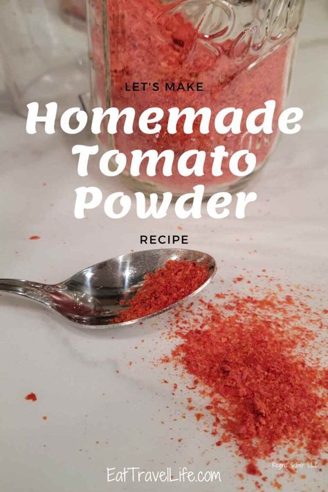 Enhance the flavor to your soups, meatloaf and spaghetti sauce with a bit of dehydrated tomato powder. Learn how to dehydrate tomatoes here. #tomatopowder #dehyradating #dehydratetomatoes #maketomatopowder #concentratedtomatoes #dehydratingrecipes #homesteading #gardenrecipes #frugalrecipes #selfsufficient #nowastecooking Dehydrated Tomatoes In Olive Oil, Dehydrate Tomatoes, Dehydrating Tomatoes, Dehydrated Tomatoes, Dehydrated Recipes, Homemade Tomato Paste, Tomato Powder, Farmhouse Life, Canning Whole Tomatoes