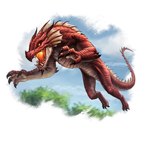 Drake Dnd, Drake Dragon, Red Guard, Drake Art, Monster Manual, Beast Creature, Dnd Dragons, Dragon Rpg, Fantasy Beasts